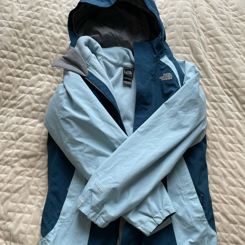 Last chance! Blue North face double layer wind breaker